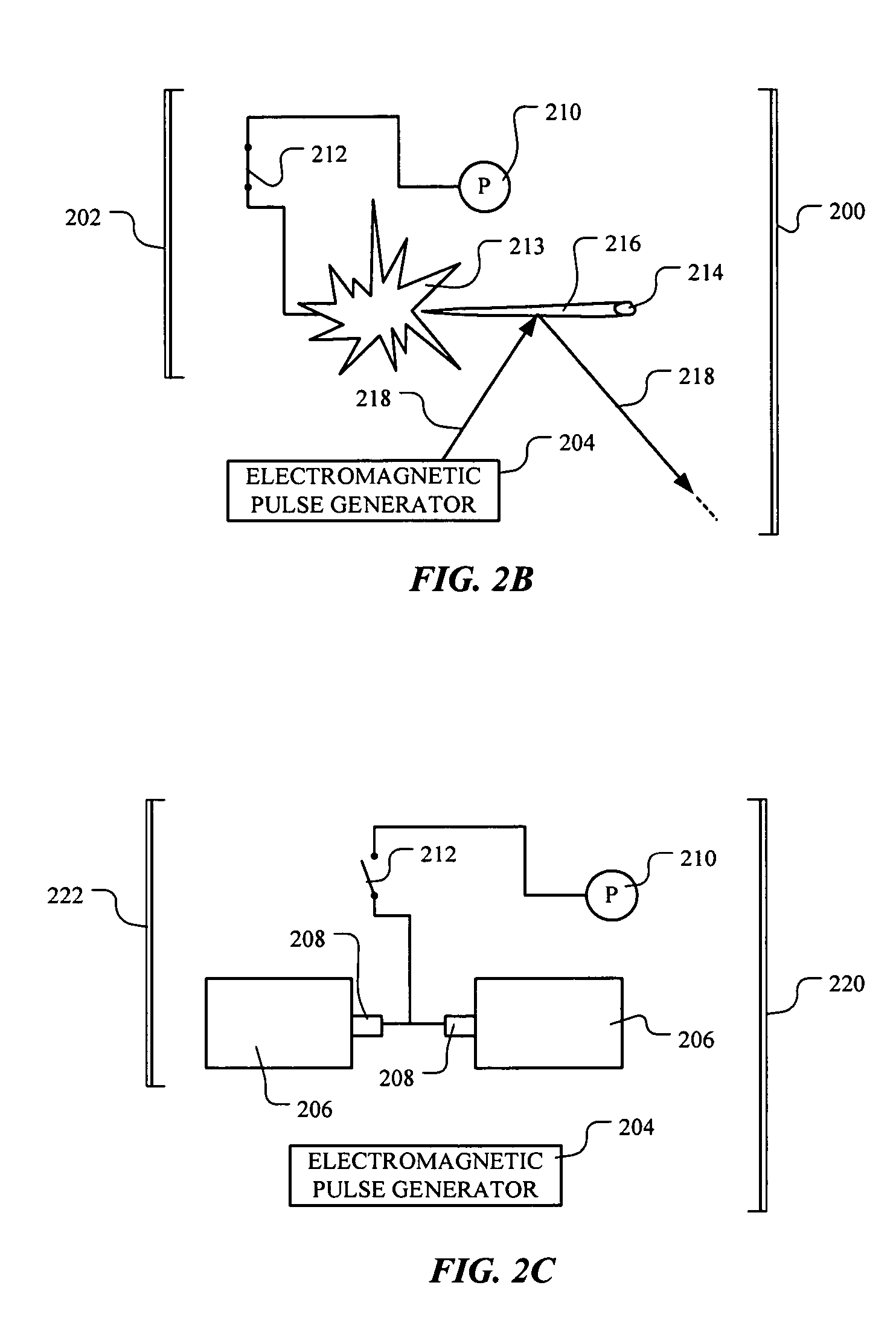 Electromagnetic pulse transmitting system and method