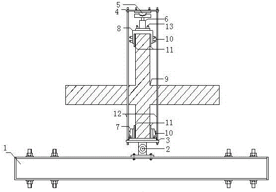 A constant axial force self-balancing loading device for nodes with different column sections