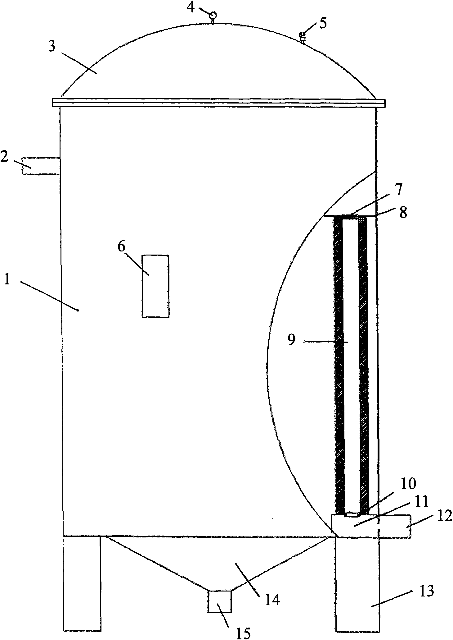 Sludge concentration method and filtering separation device thereof