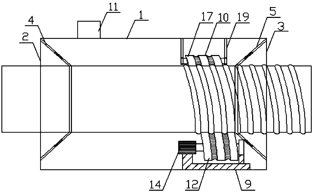 Exhaust equipment for full-coating of polyethylene spirally enwound structure-wall pipe