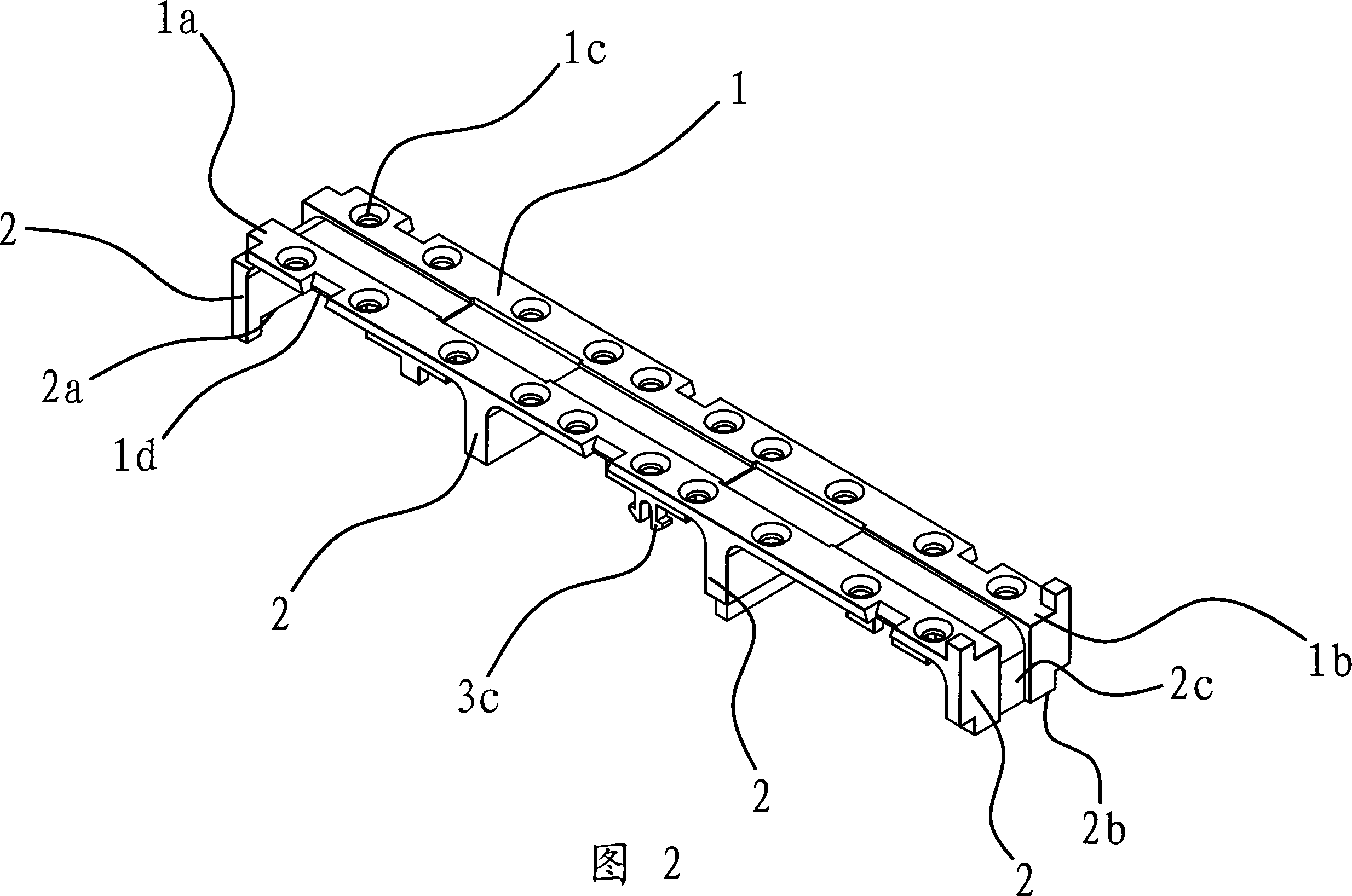 Location racks of apparatus for fixing goods