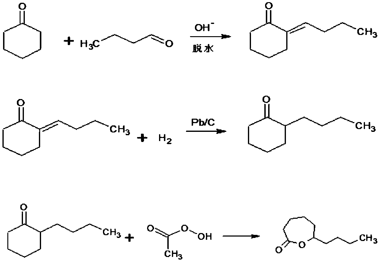 Synthetic method of epsilon-decalactone perfume