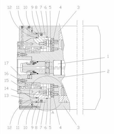 Motorized spindle structure for turning and milling