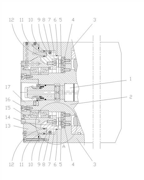 Motorized spindle structure for turning and milling