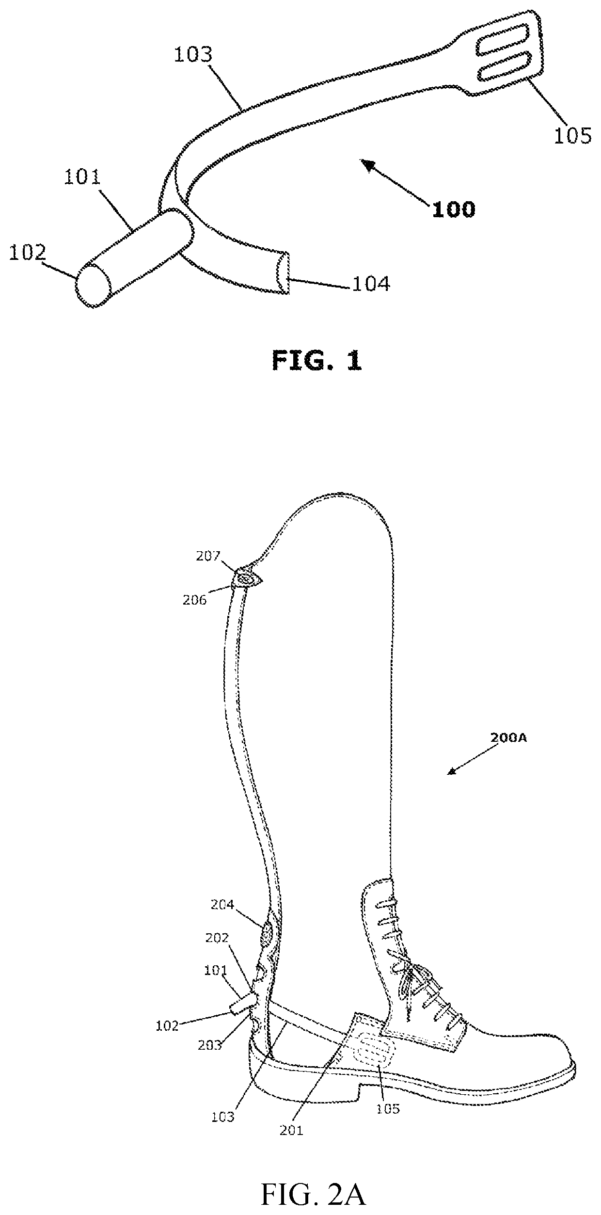 Equestrian half spur for use with an adjustable spur holder