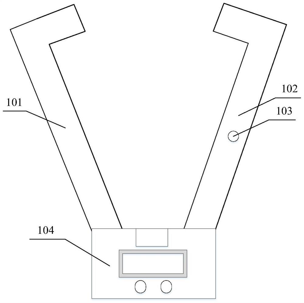 Method and device for measuring asymmetric diameter at breast height of tree