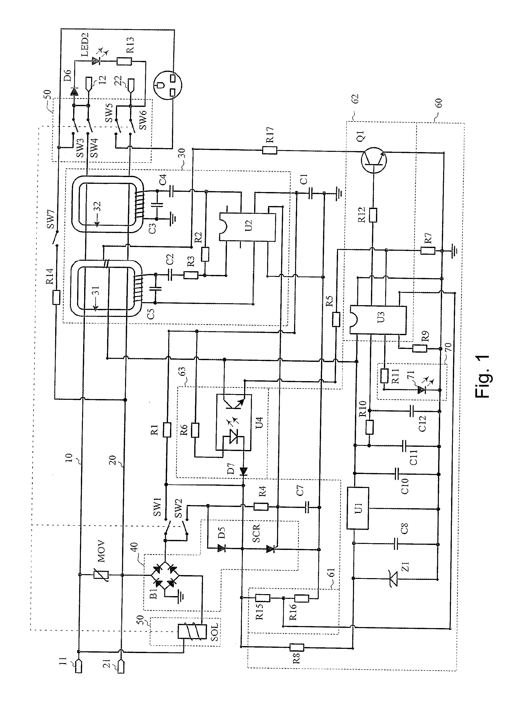 Circuit interrupter device with self-test function