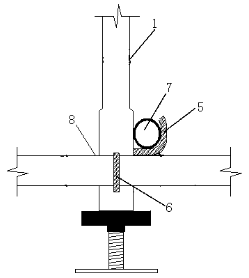 Bowl-buckle scaffolding and using method thereof