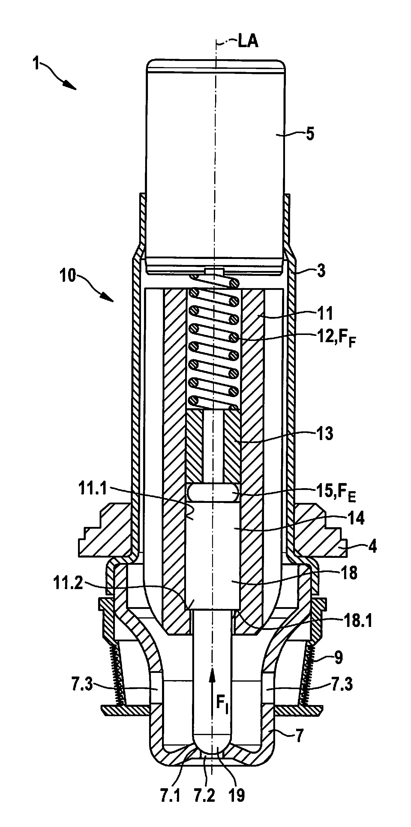 Armature assembly and valve cartridge for a solenoid valve, and method for installing an armature assembly