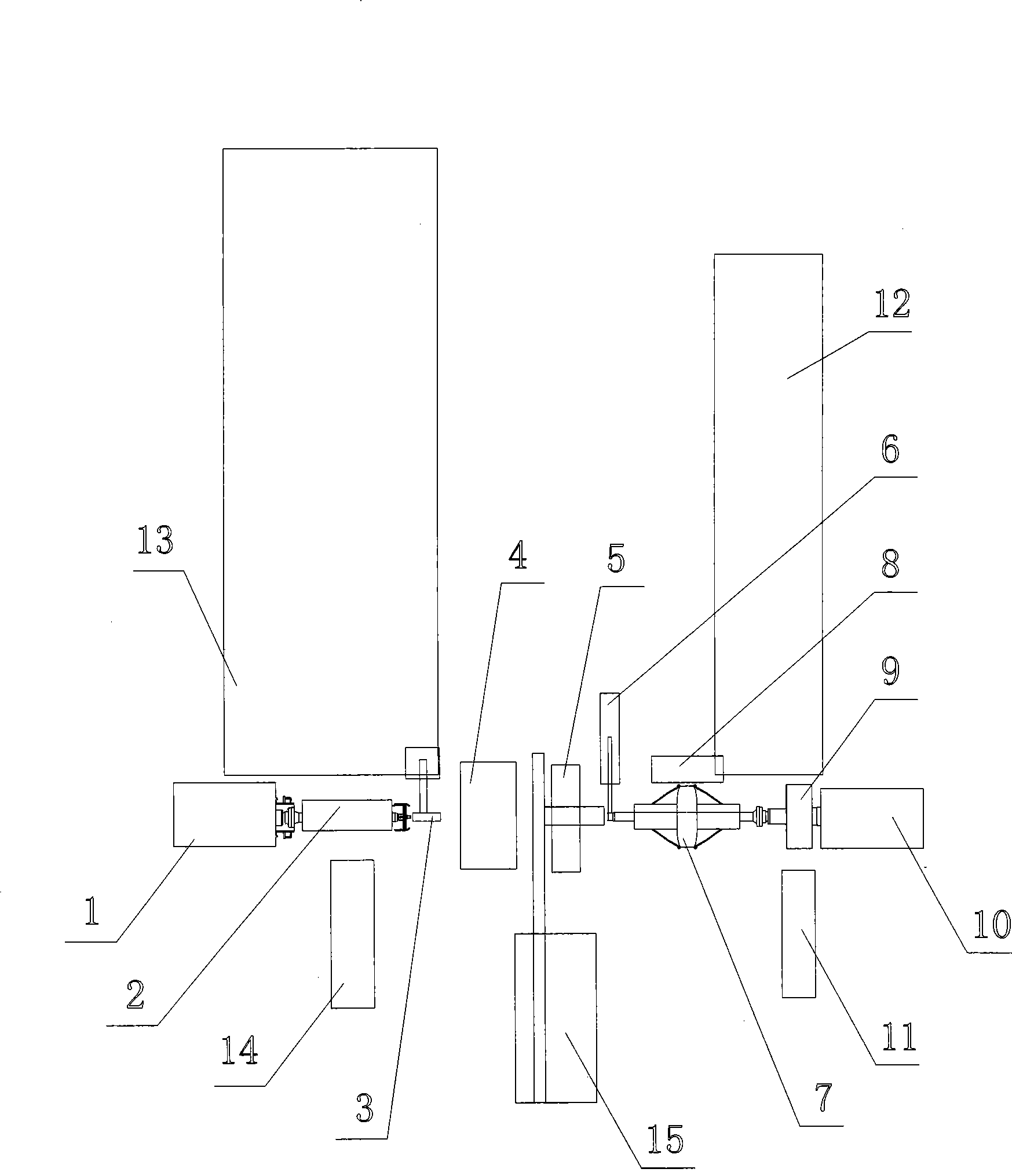 Three-drum forming machine for producing green tyre and method thereof