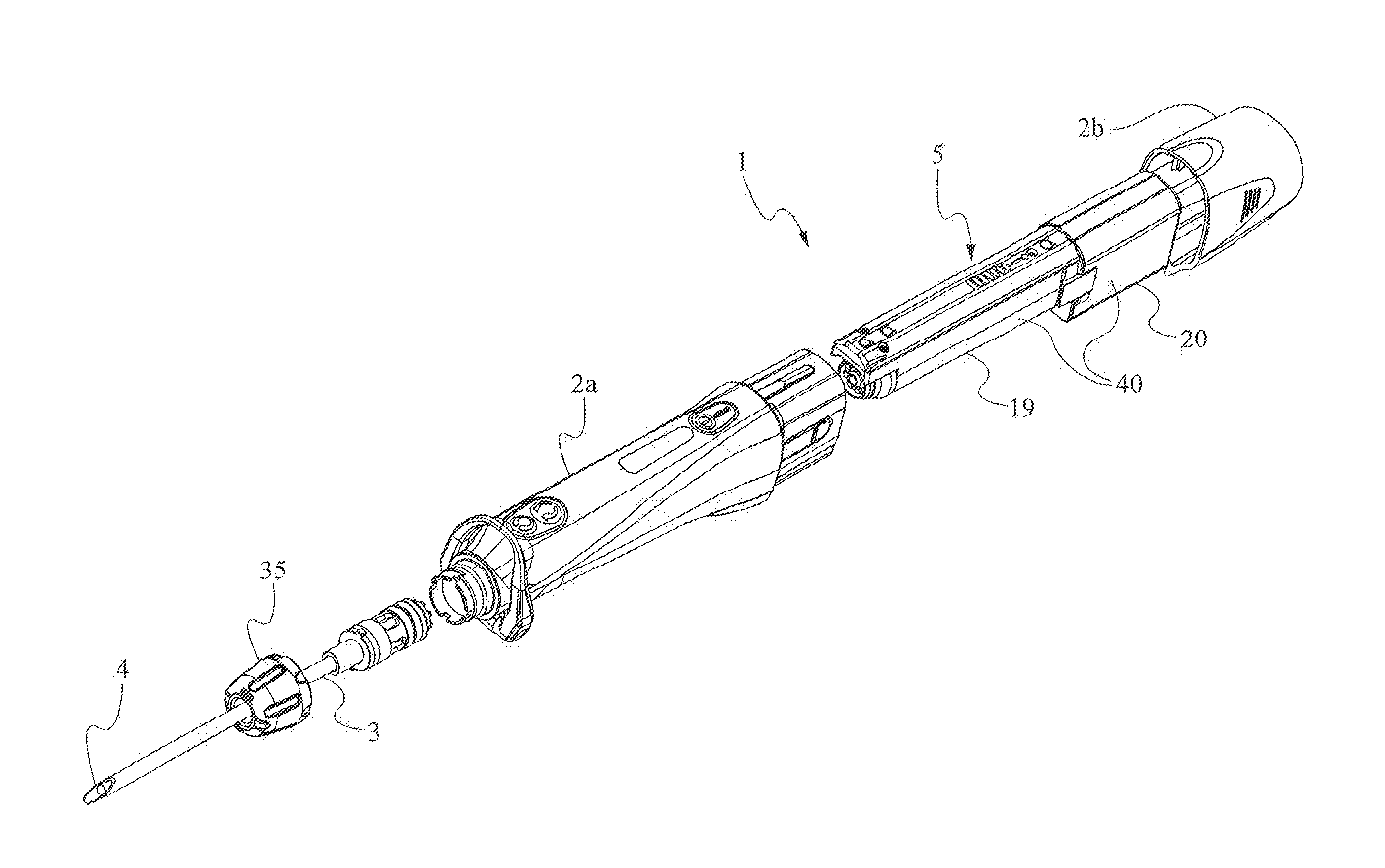 Device for treatments with endoscopic resection/removal of tissues
