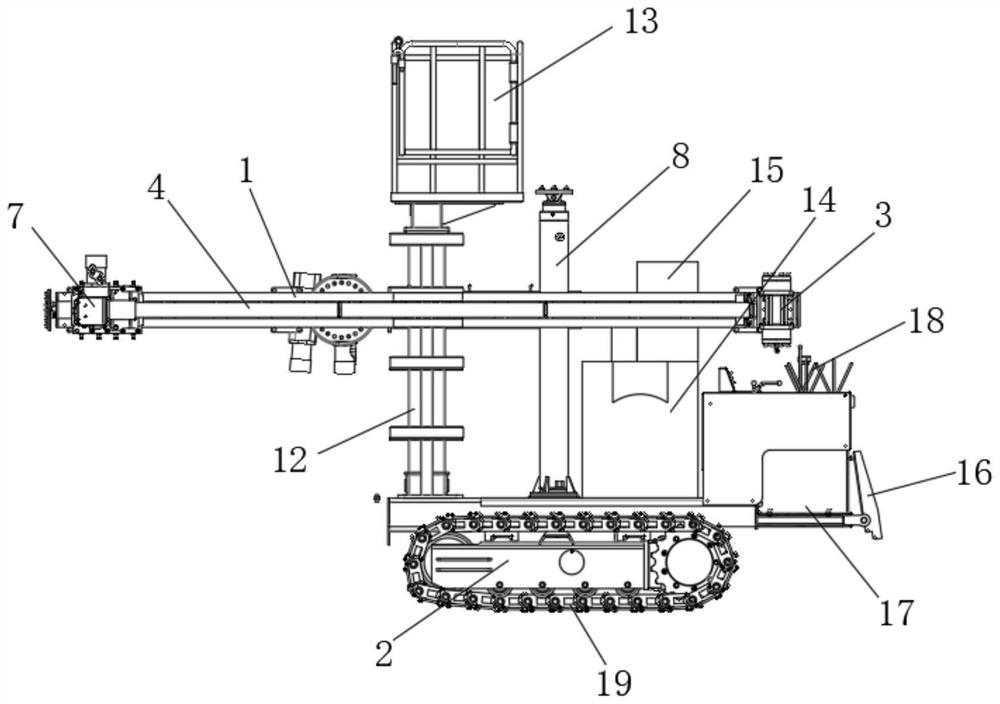 Pneumatic crawler-type vehicle special for conveying explosive cartridges