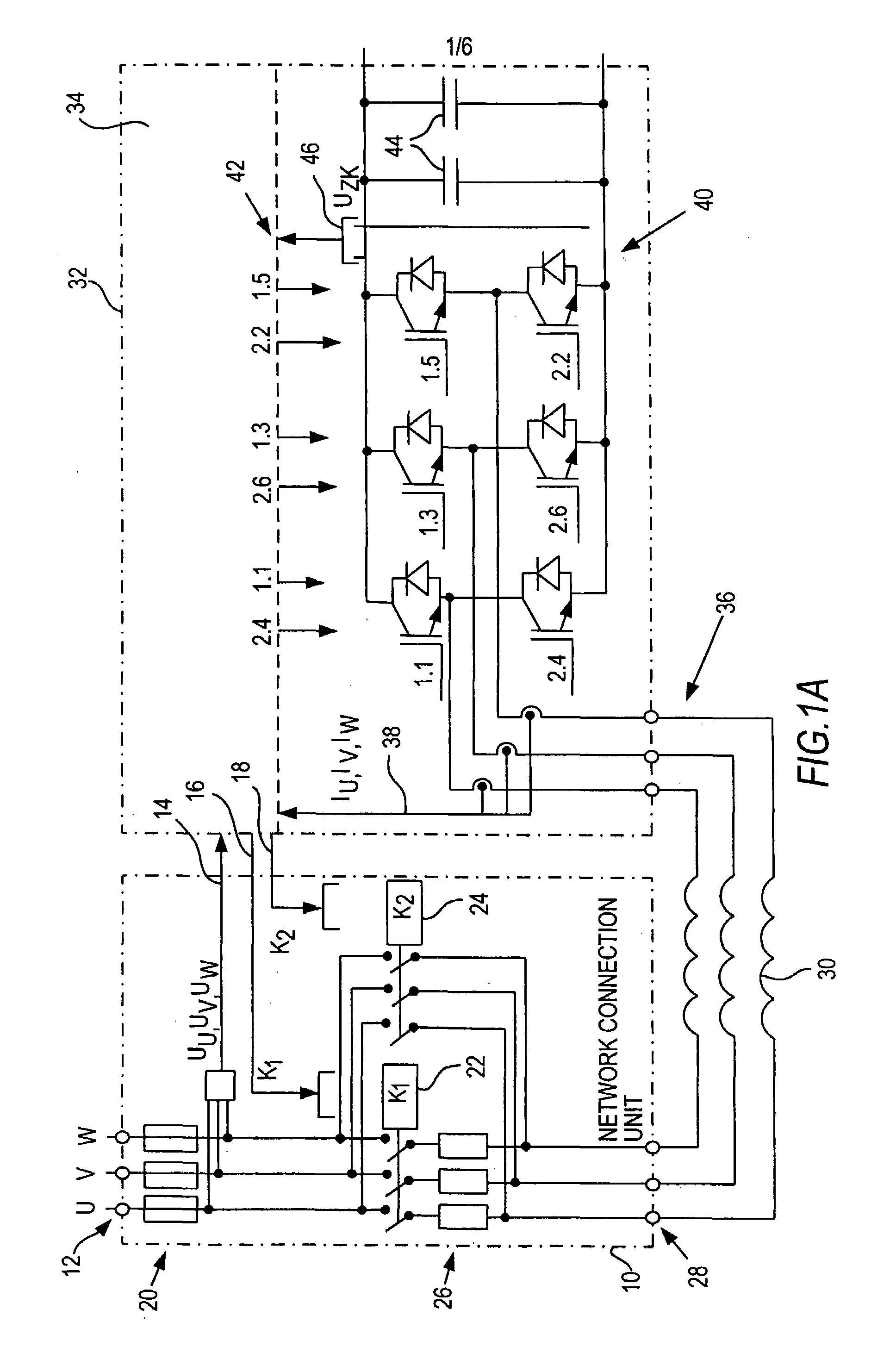 Device and method for monitoring the connection of an electrical supply unit