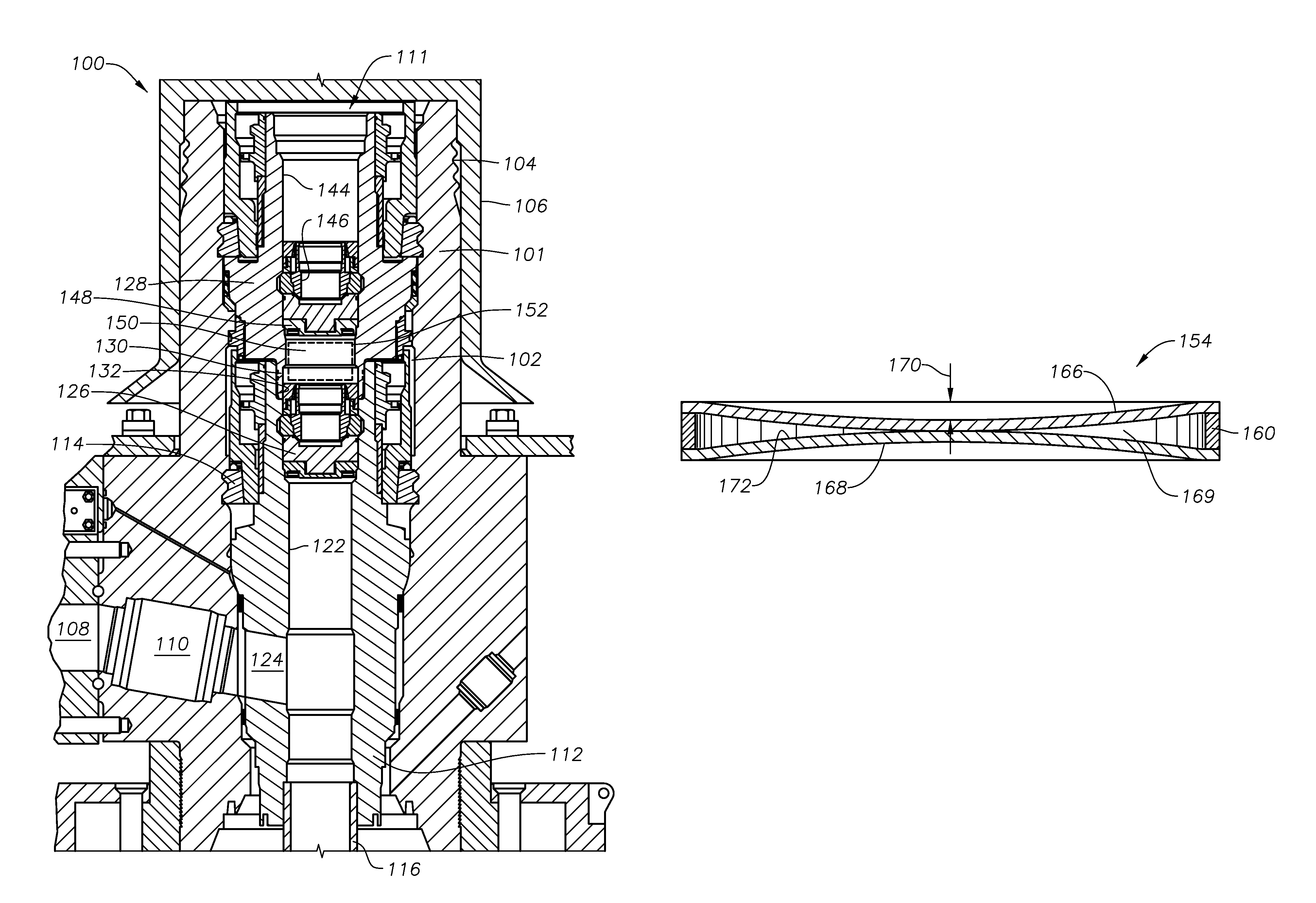 Wellhead tree pressure compensating device