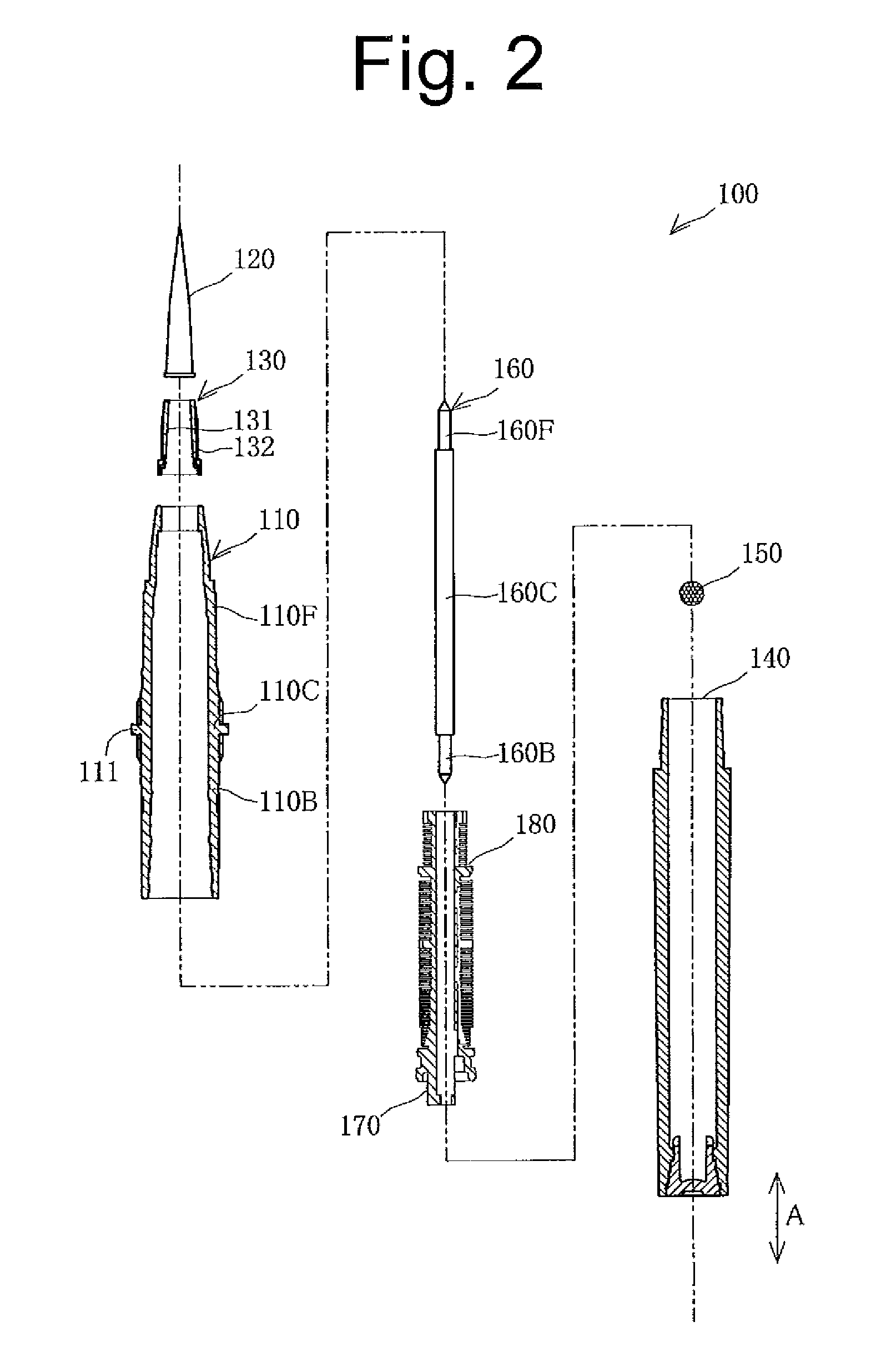 Pressure fluctuation buffering mechanism and applicator