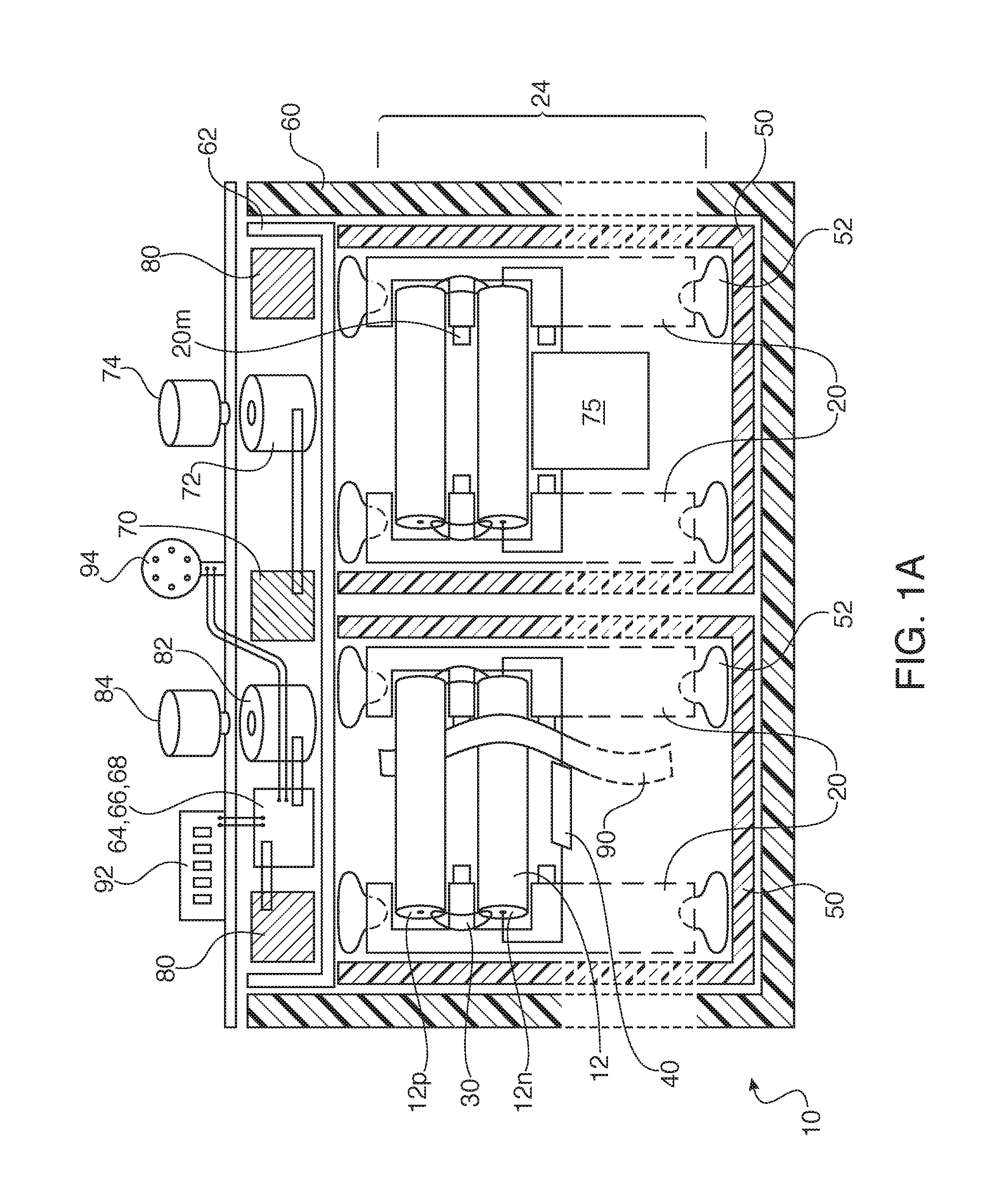 Secondary Battery Housing with Control Electronics