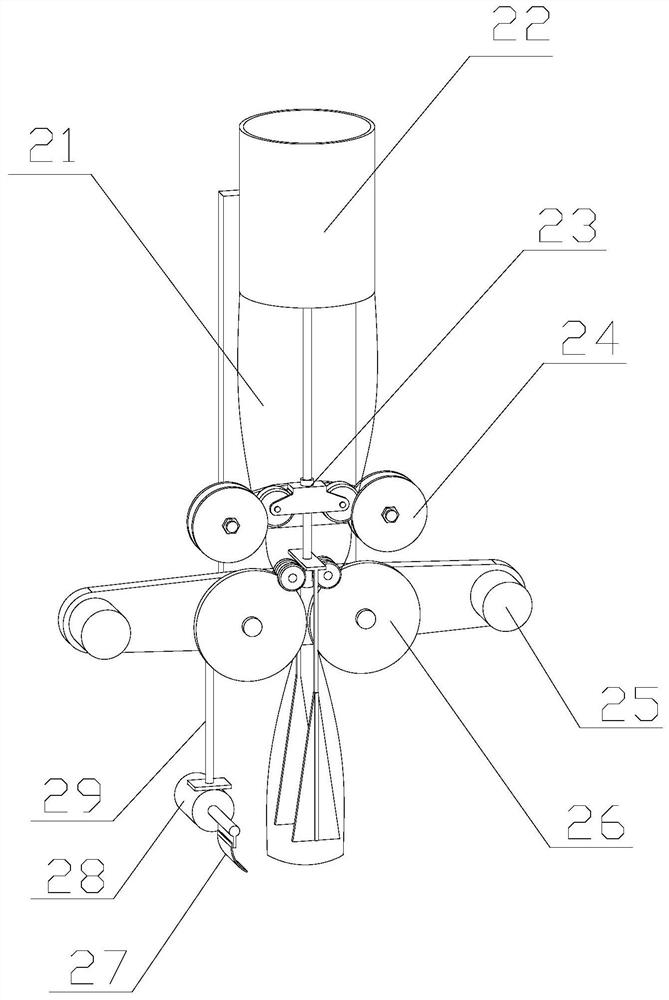 A kind of fruit automatic netting machine