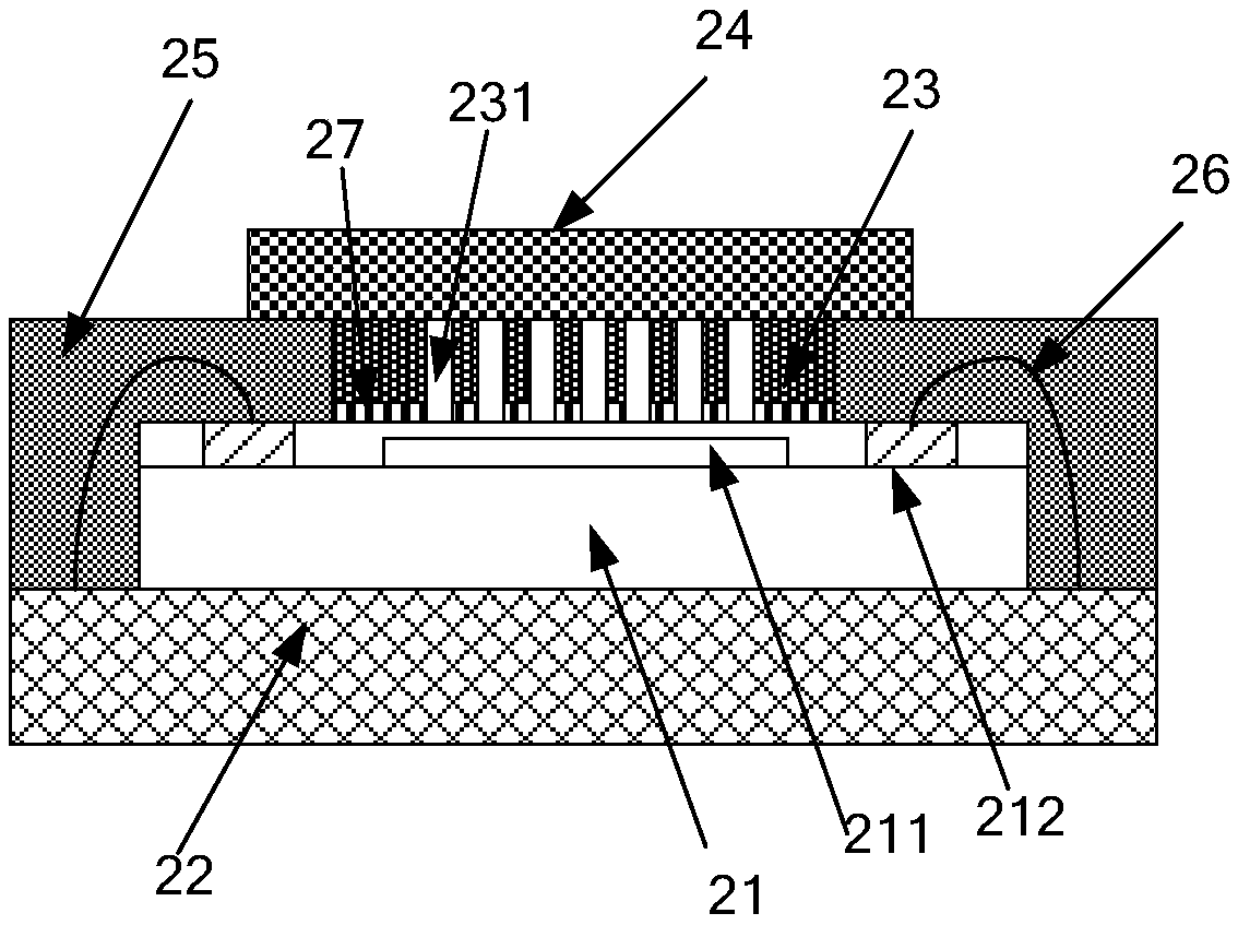 Packaging structure and method of optical fingerprint chip