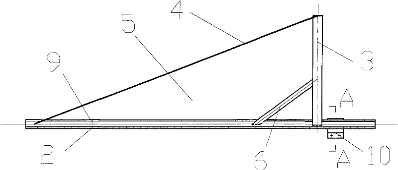 Device for eliminating flying lateral force of aircraft at high angle of attack