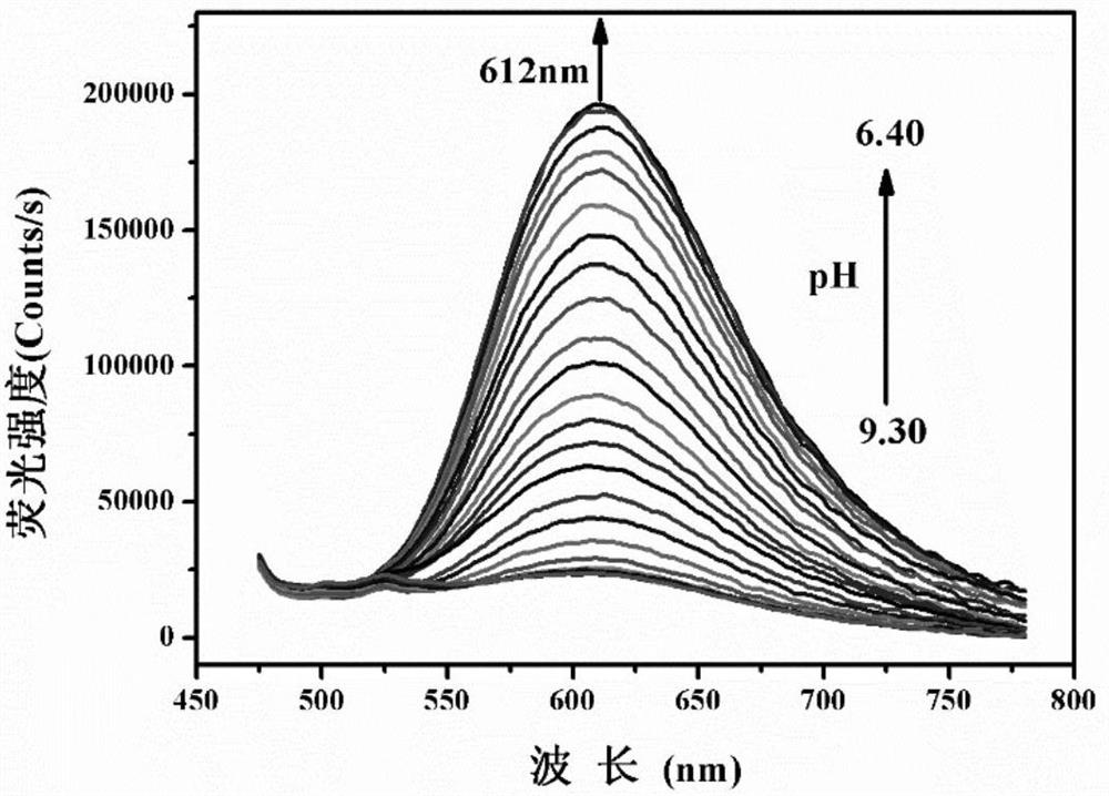 A kind of benzothiazole-based mitochondrial pH fluorescent probe and preparation method thereof