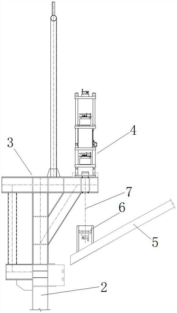 Mounting method for top of large gas holder of steel mill