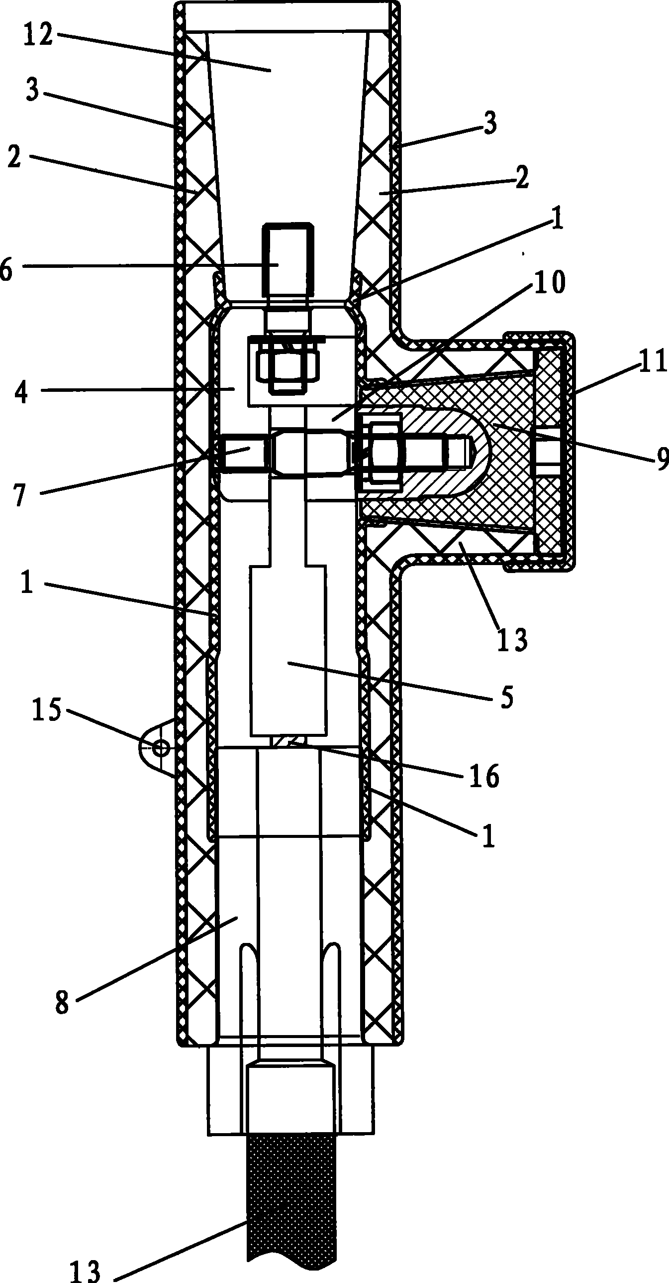 Shielding type separable straight-shaped connector