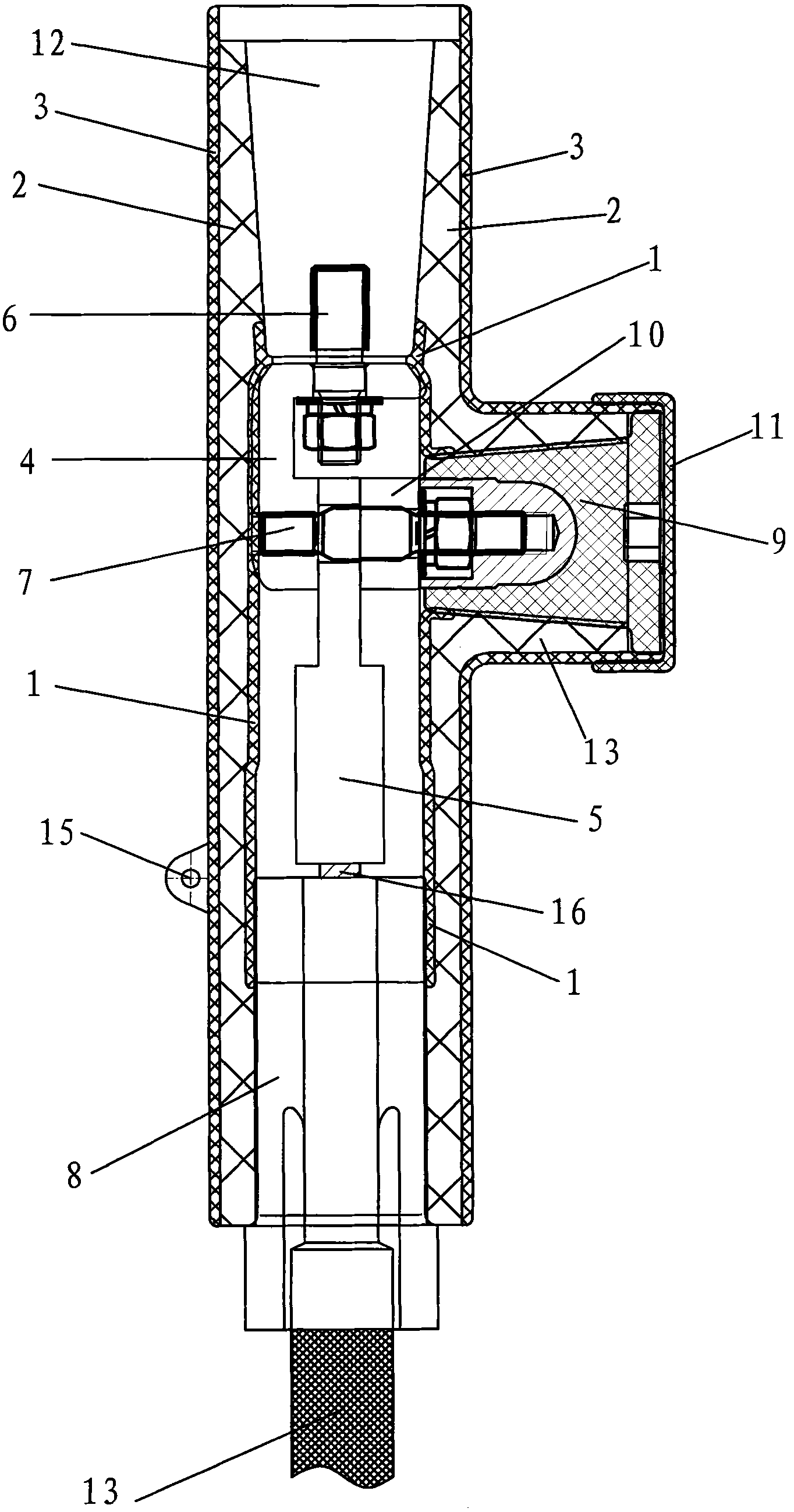 Shielding type separable straight-shaped connector