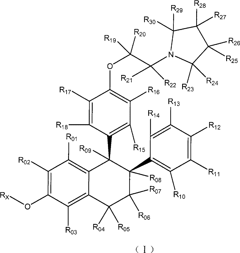 Tetrahydronaphthalene derivative and application thereof to preparing medicine for preventing and/or treating breast cancer osteoporosis