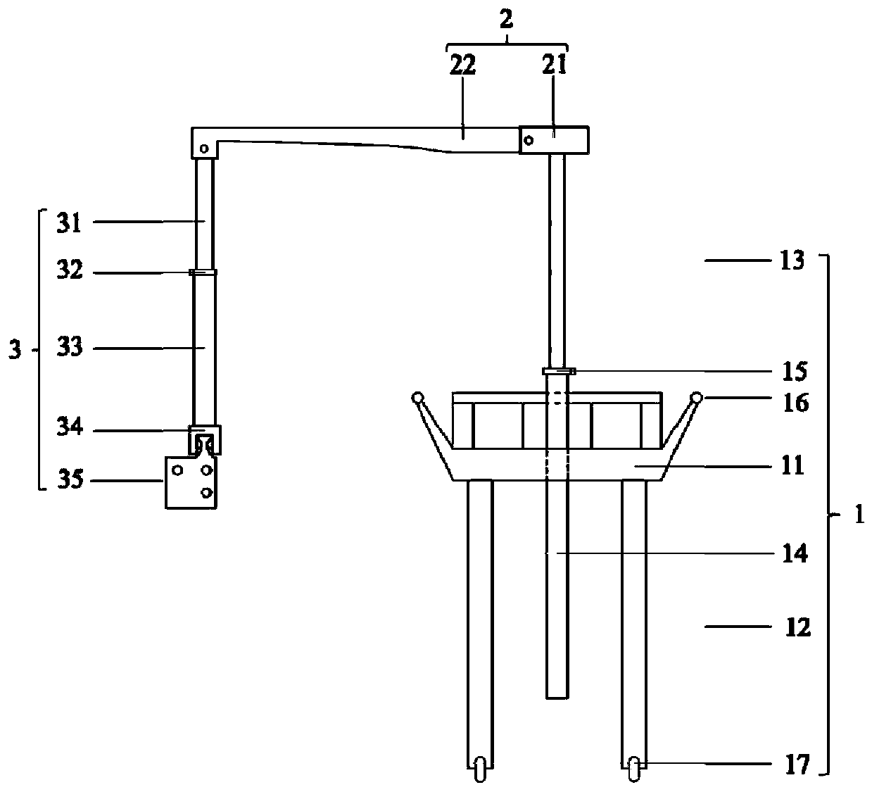 Device for detecting tunnel lining by using geological radar antenna