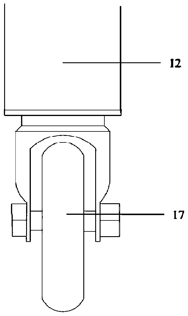 Device for detecting tunnel lining by using geological radar antenna