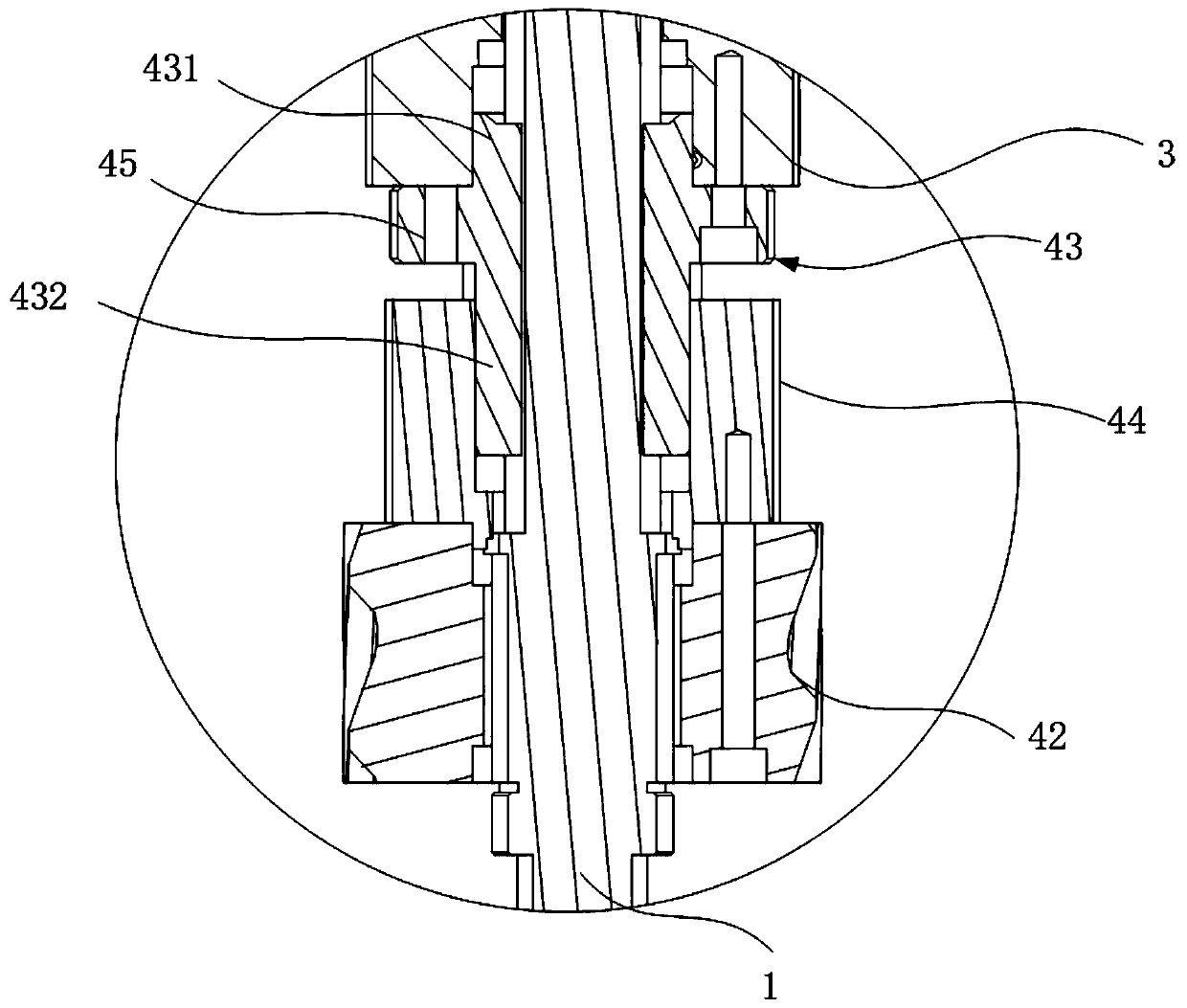 One-axis integrated three-dimensional movement printing axis adjustment device