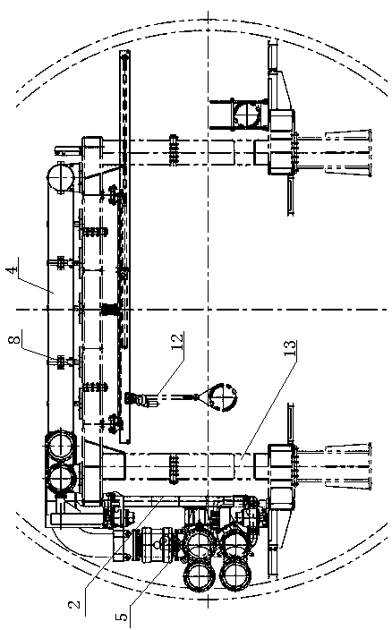 Mud-water shield mud pipeline extension device and extension method