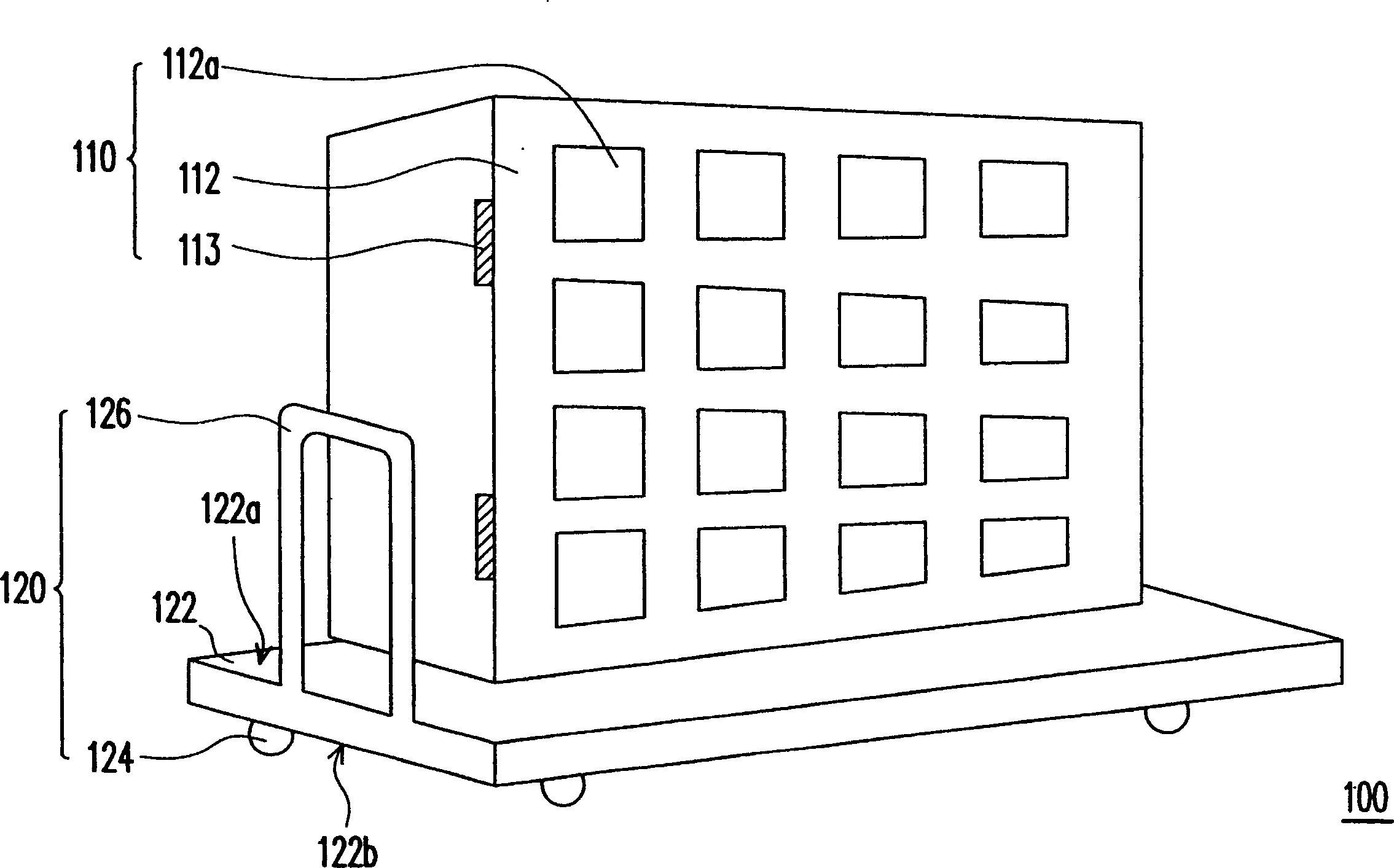 High temperature aging test device for display panel