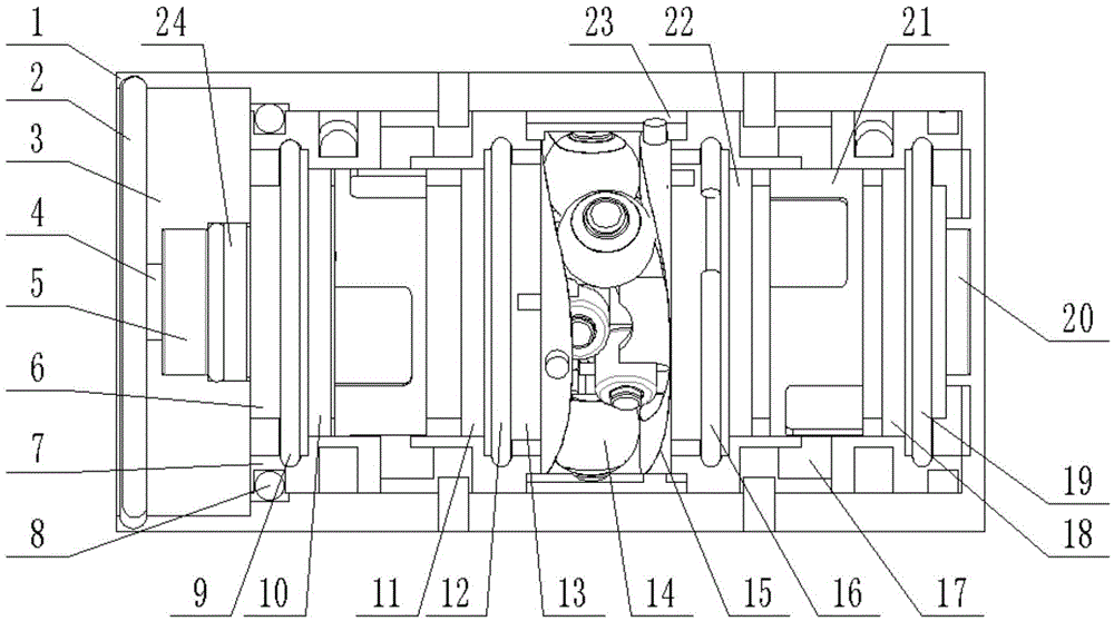 Two-dimensional dual axial piston pump