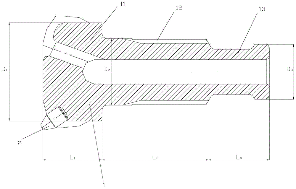 A high air pressure drill bit