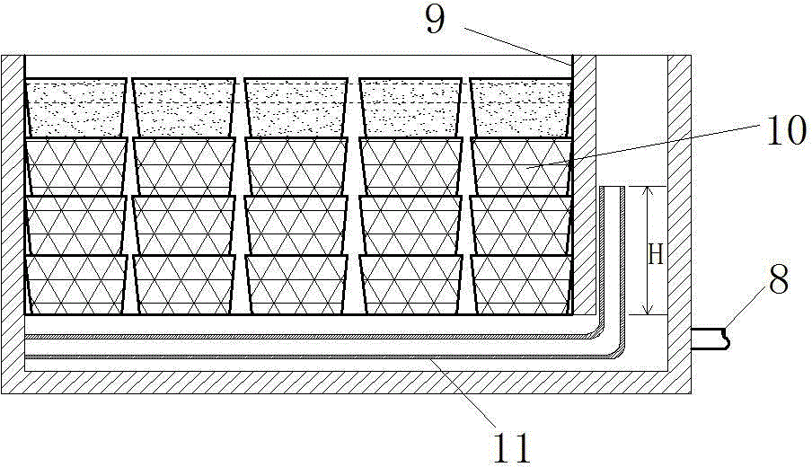 Basket type artificial wetland for treating decentralized rural domestic wastewater