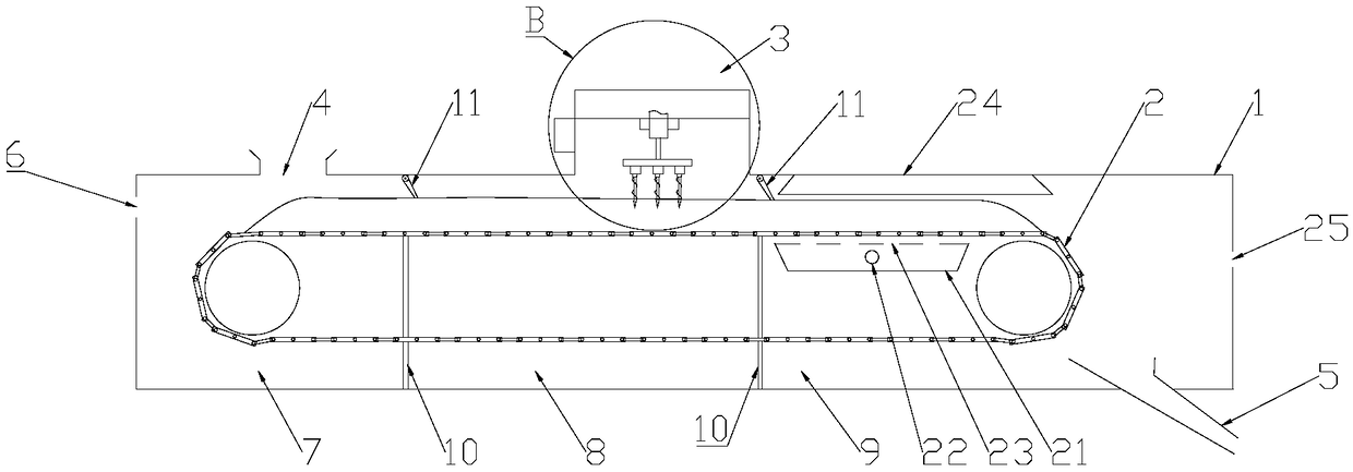 Aeration drying device and method