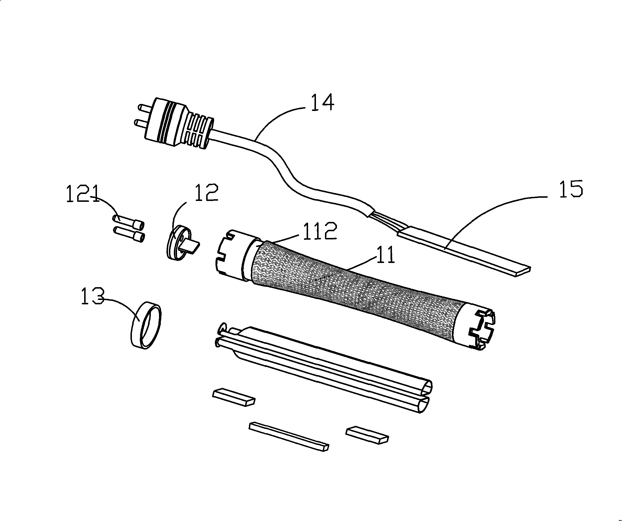 Waterproof type curling bar and manufacturing method thereof