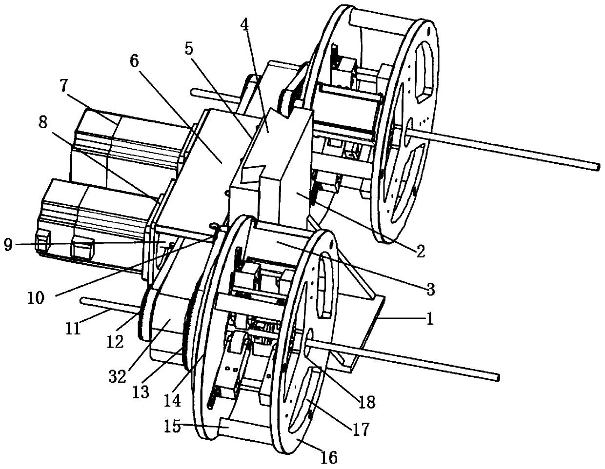 Cutting mechanism for beveling machine