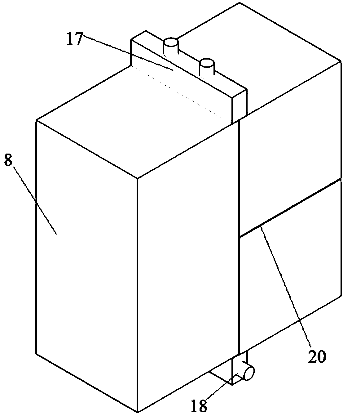 Visual experiment device and method for simulated cross fracture seepage