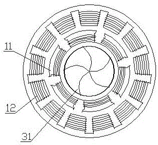 Horizontal type center-through forward-installed fixed-paddle axial flow hydraulic generator and acting method thereof