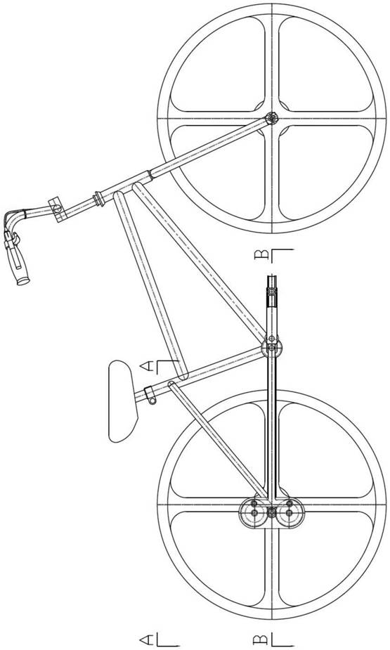 Bicycle gear rocker transmission mechanism