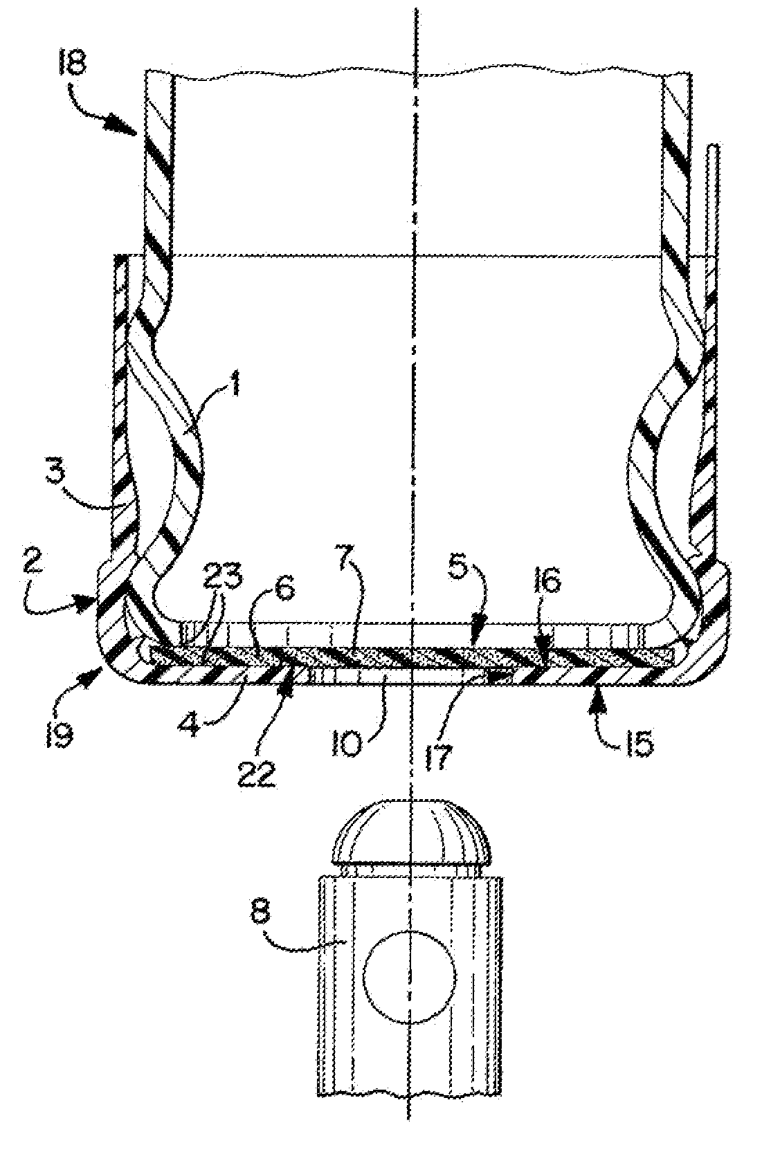 Probe actuated bottle cap