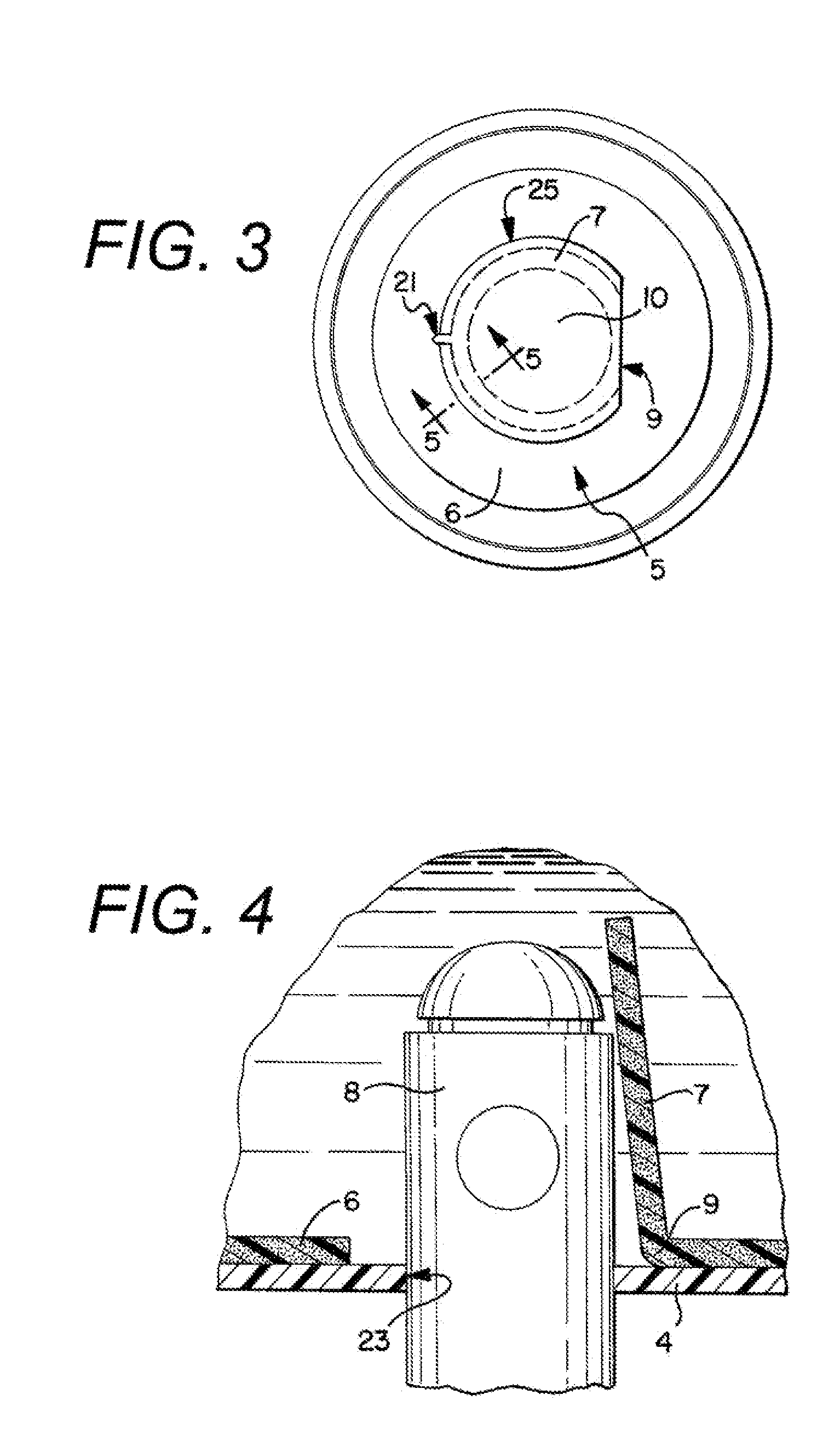 Probe actuated bottle cap