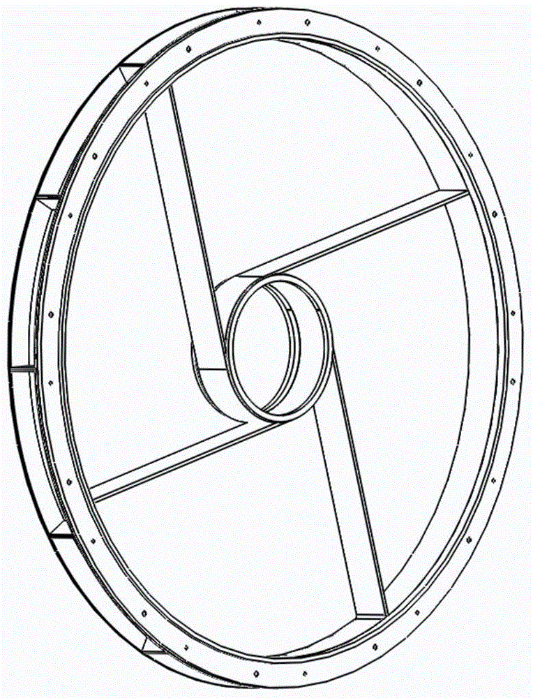 A space camera secondary mirror support structure