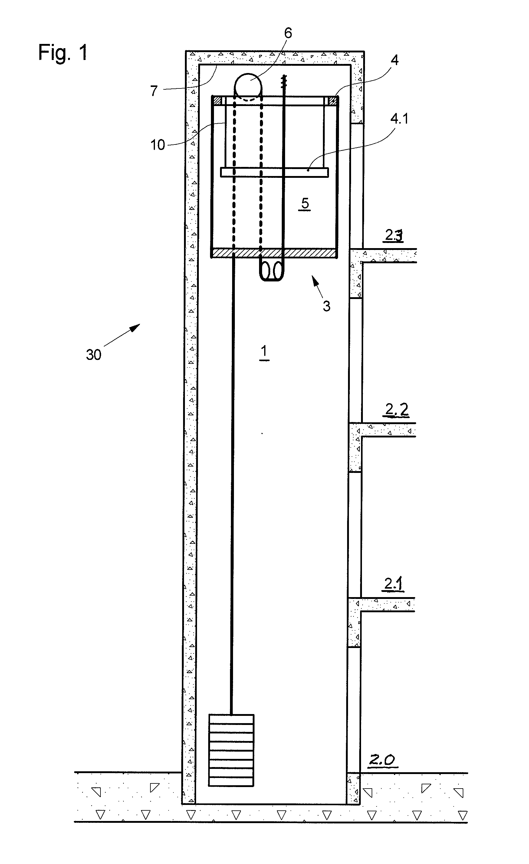 Elevator Car with Lowerable Roof