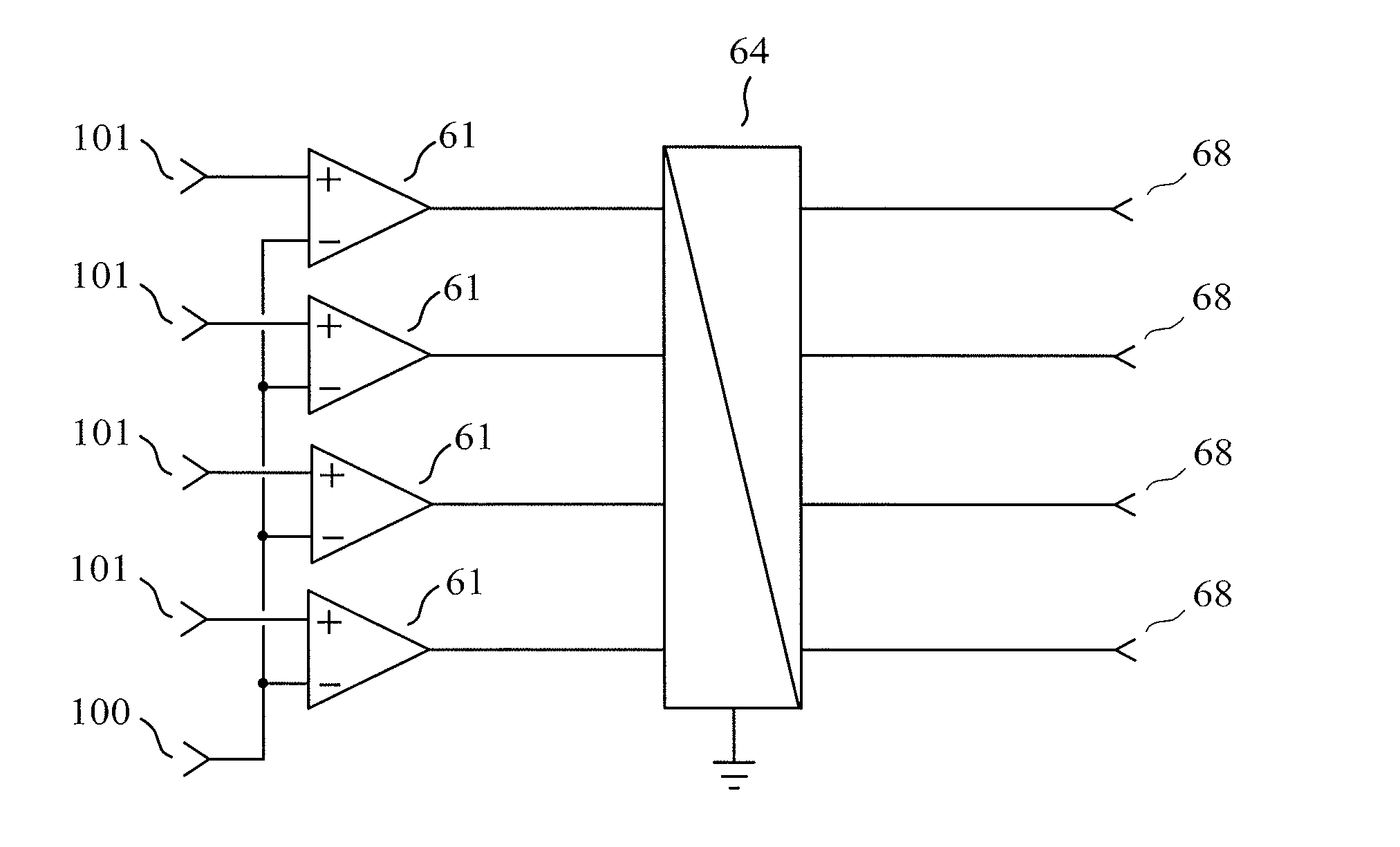Pseudo-differential receiving circuit