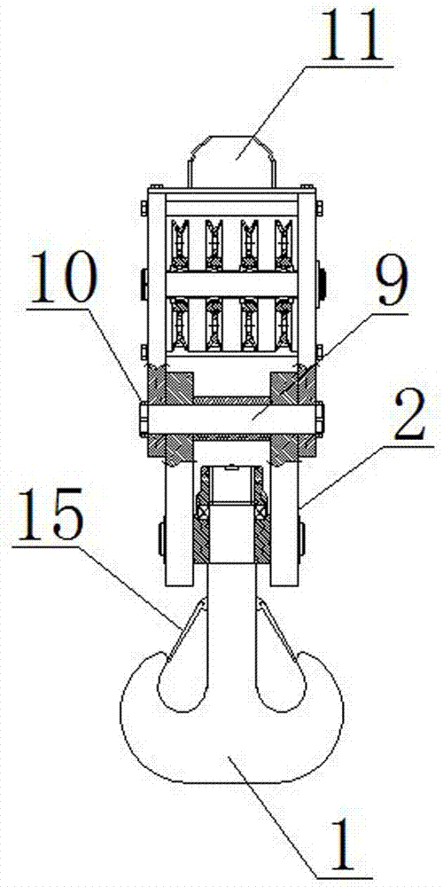 A hook block with the function of quickly adjusting the rope magnification