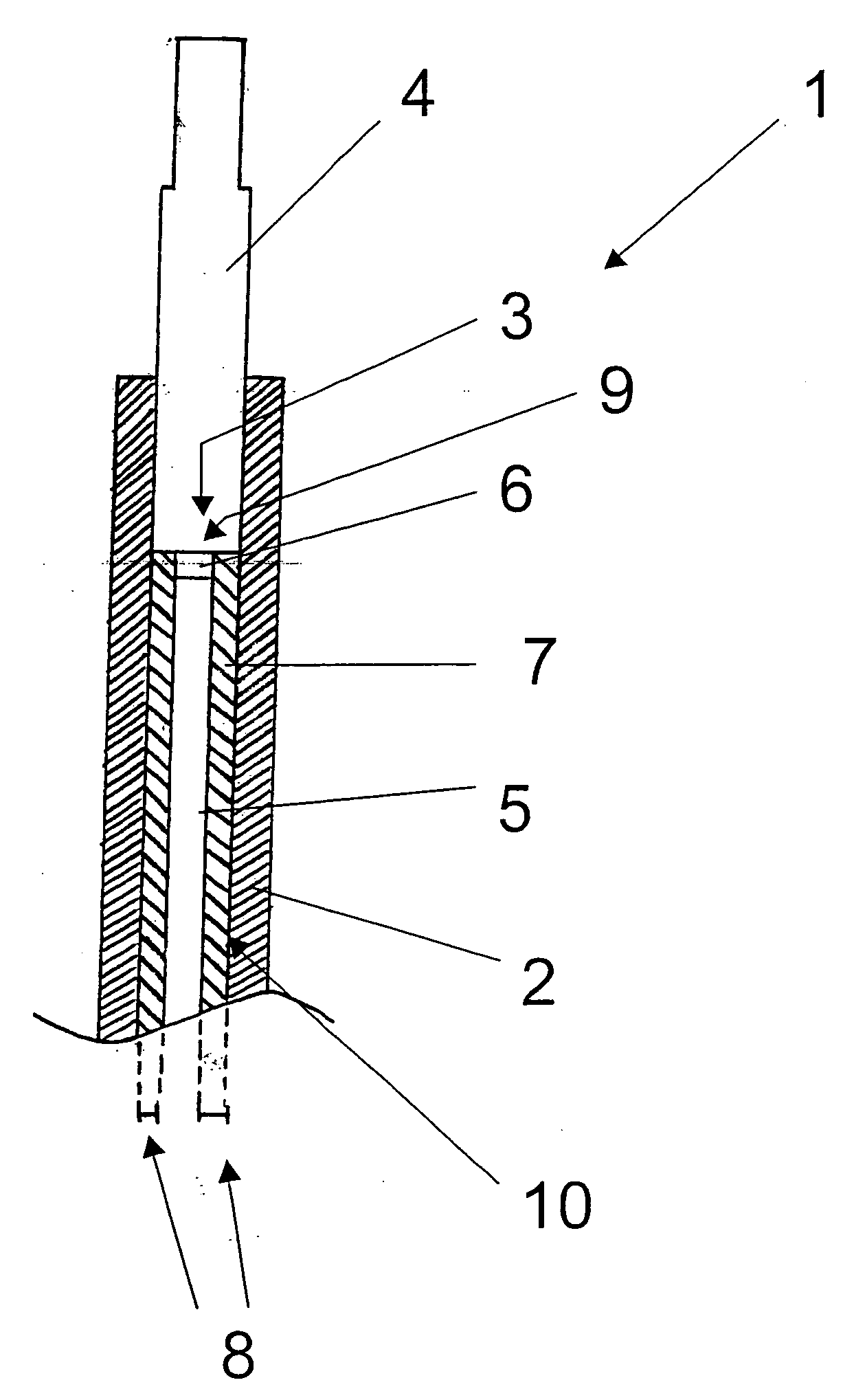Sheated-element glow plug having a particularly embedded contact element