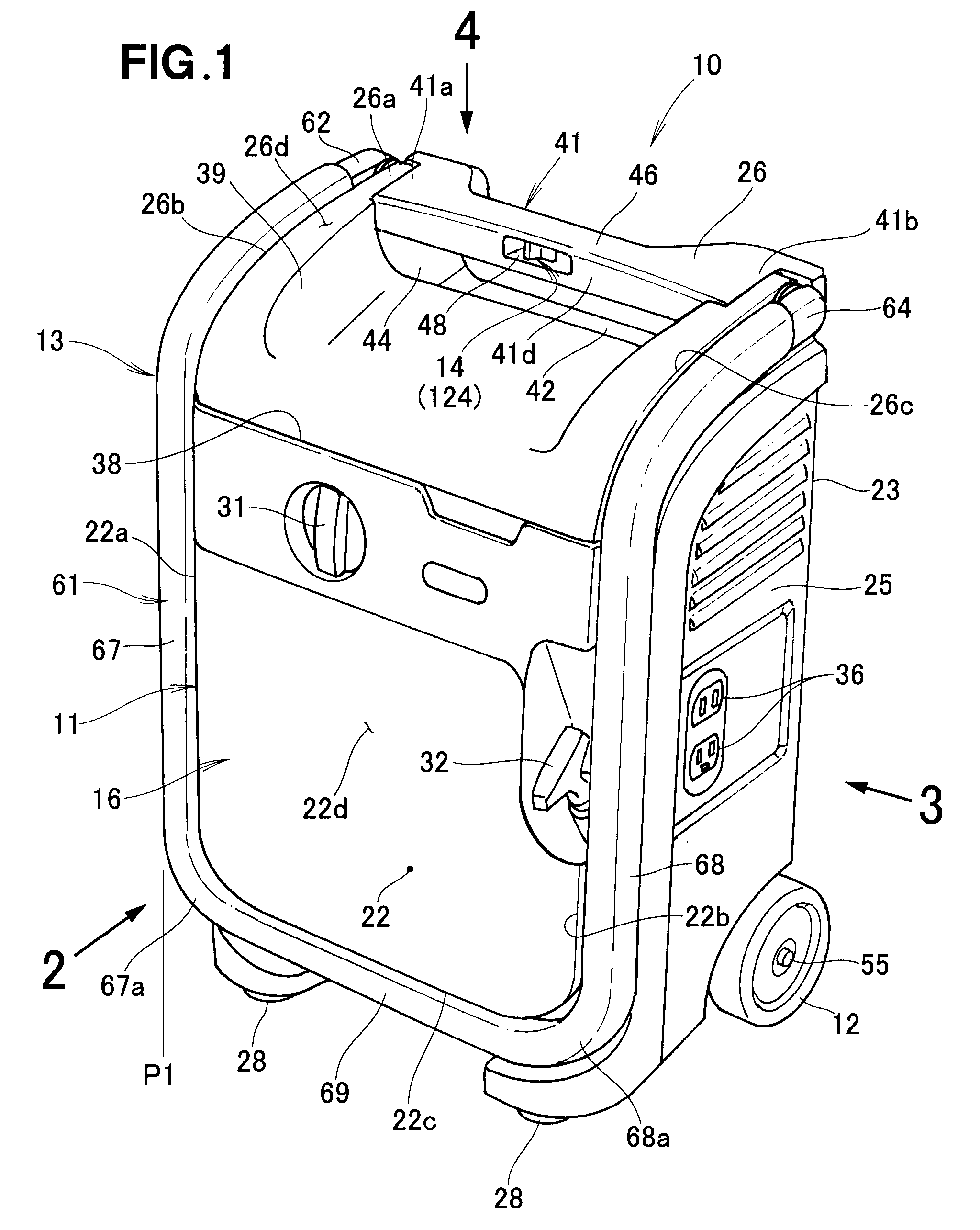 Handle lock structure for working machine